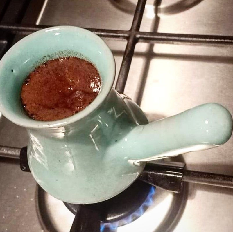 Wide Ceramic Turkish Coffee Pot